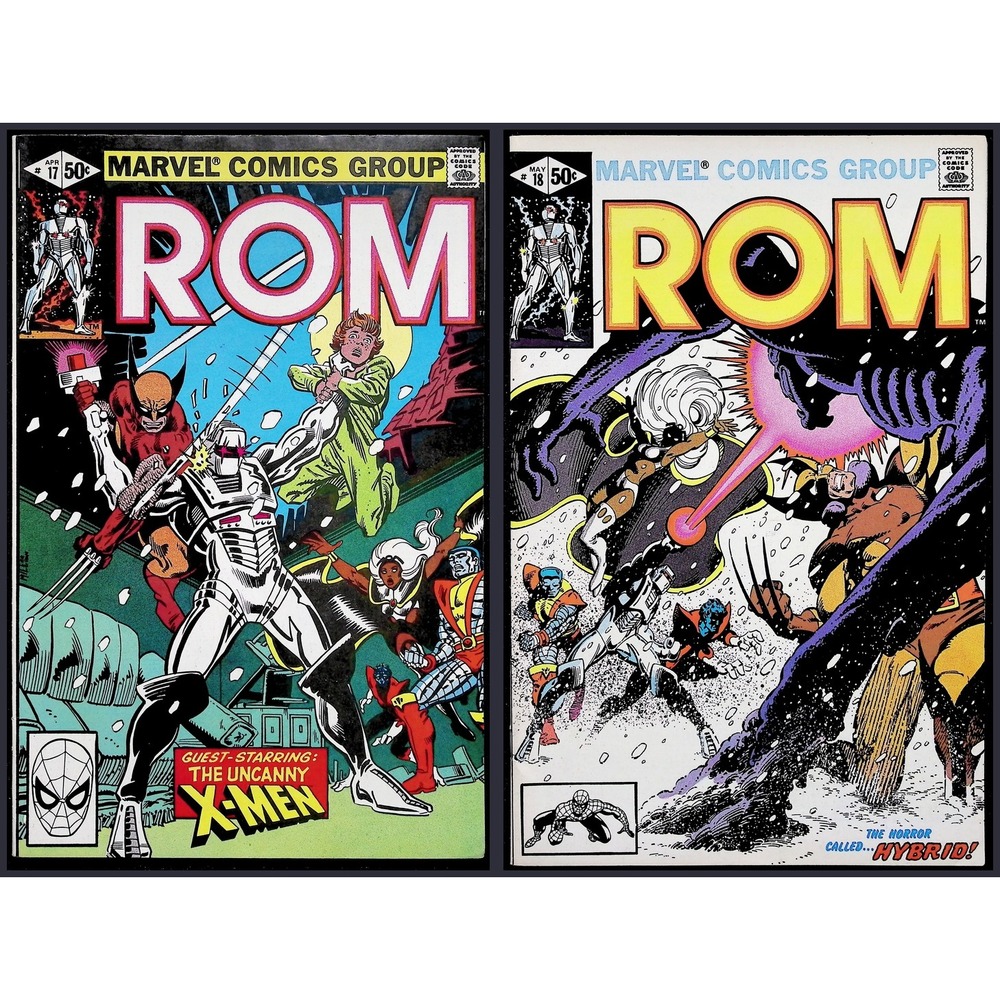 ROM Spaceknight Issue 17 18 Marvel 1981 X-Men Appearance‎ 1st Hybrid Key VF+